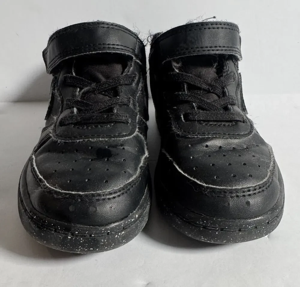 Nike Court Borough Low Recraft Toddler 9C Black Hook Loop Sneakers DV5458-002
